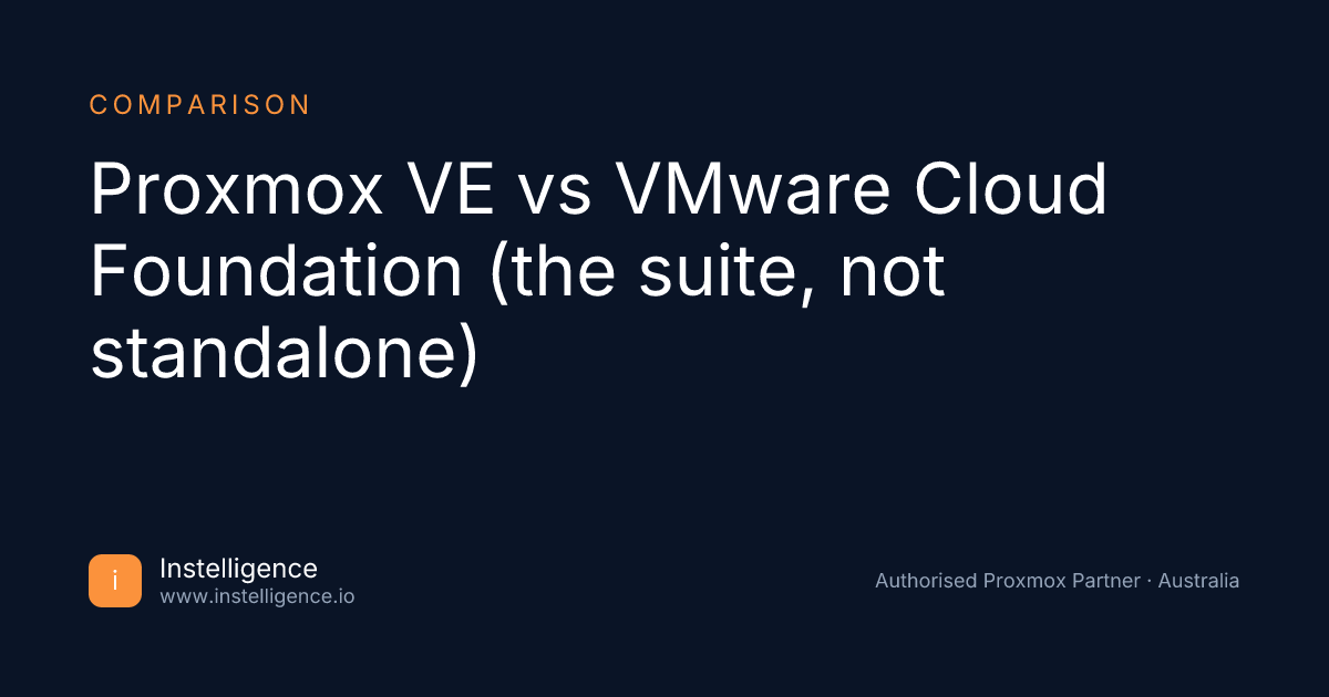 Proxmox VE vs VMware Cloud Foundation | Instelligence